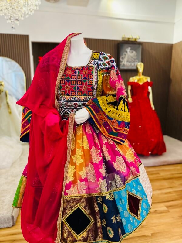 Elegant Traditional Afghan Dress