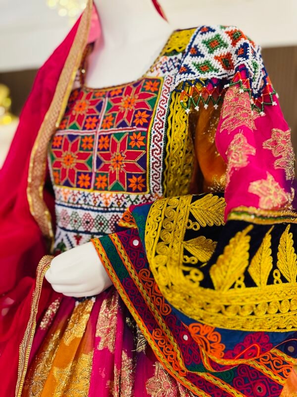 Elegant Traditional Afghan Dress - Image 2