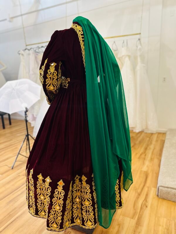 Elegant Traditional Afghan Dress - Image 3